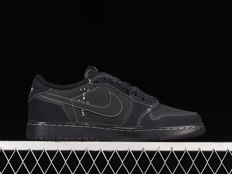 All Categories Air Jordan Jordan Series Basketball Shoes Air Jordan 1 Low Z Version Travis Scott x Air Jordan 1 Low OG "Triple Black" AJ1 Joe 1 Black Warrior Overhook DM7866-001